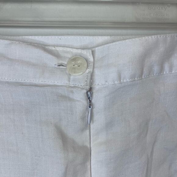 Women’s White Linen Floral Embroidered Tiered Midi Skirt‎ Size 18P Cottage, - Picture 5 of 7